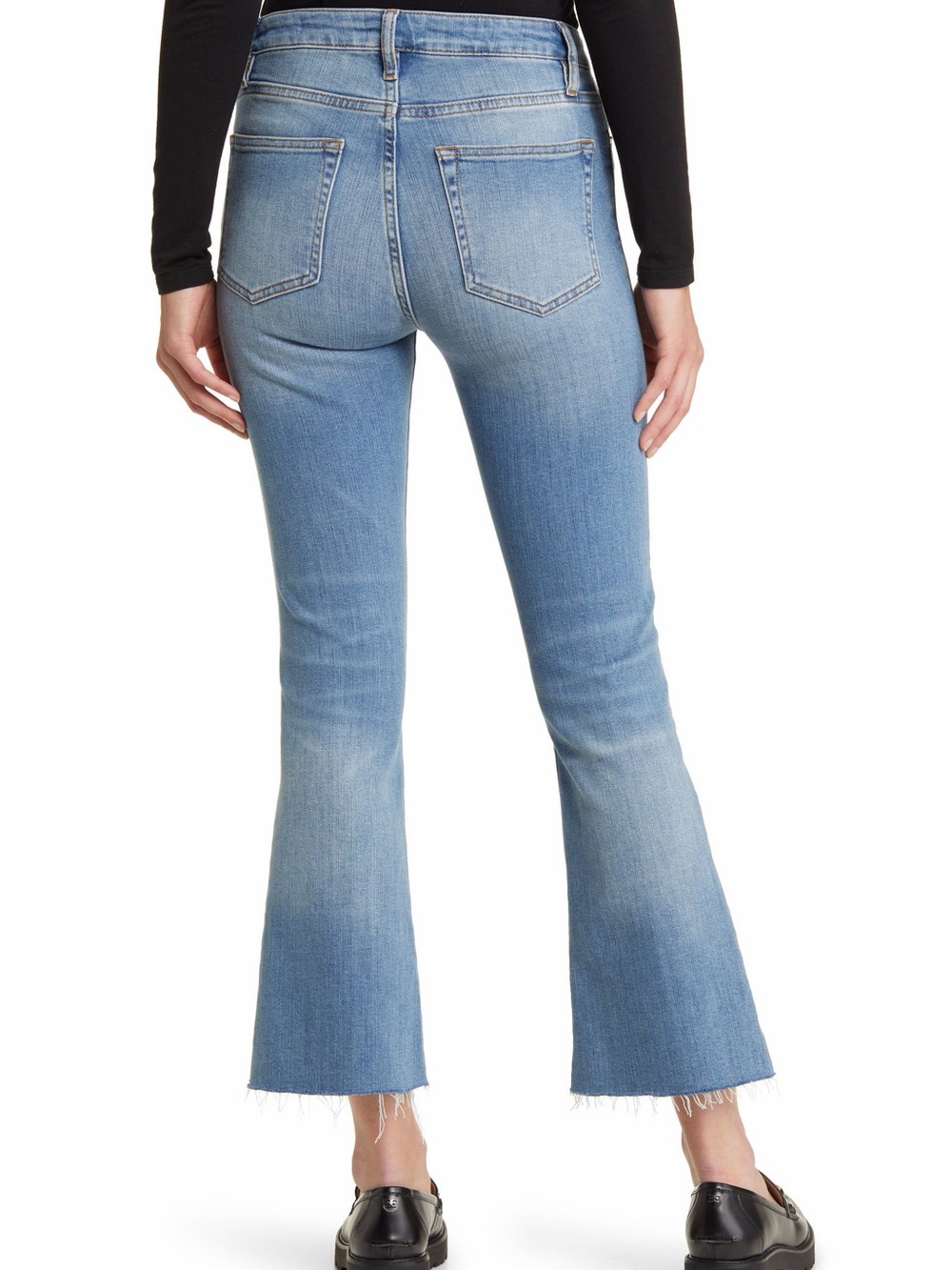 👖 FRAME Le Crop Mini Boot Raw Step‎ Hem Jeans Size 34 Dark Wash - Picture 2 of 15
